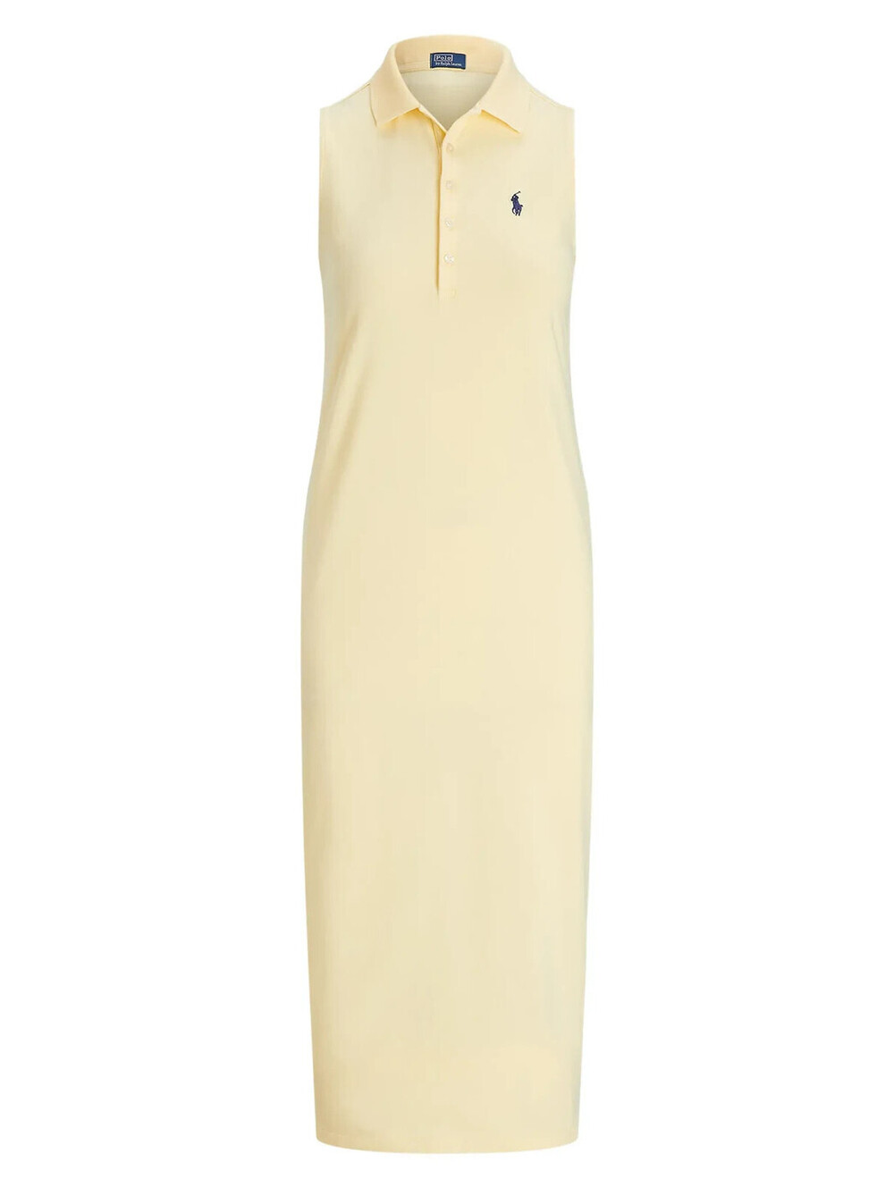 NEW, Polo Ralph Lauren Stretch Cotton Piqué Polo Dress in Yellow Sz M #MD2528